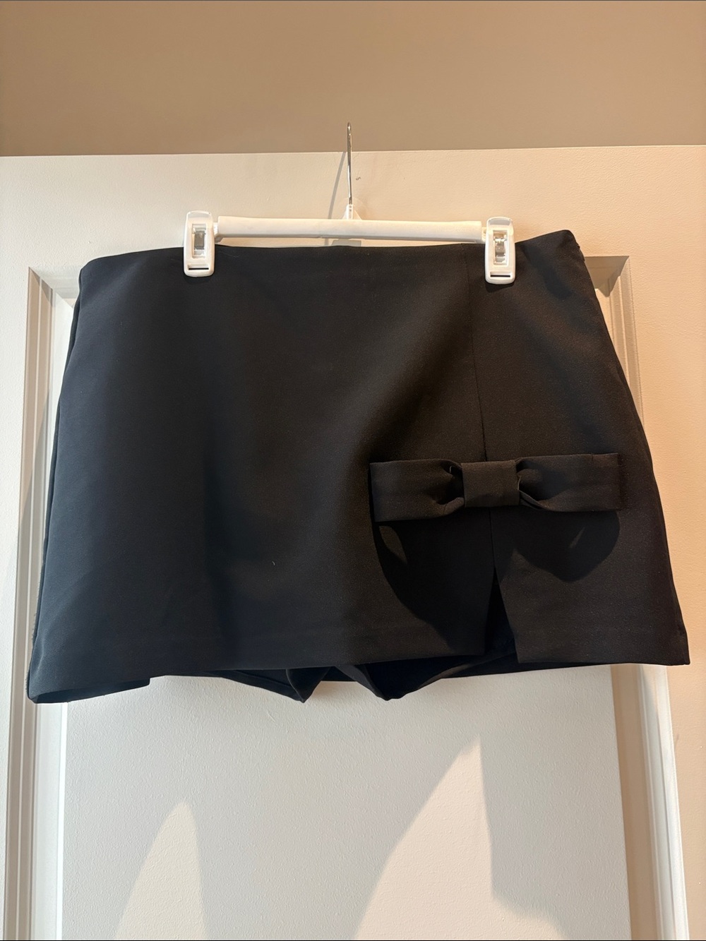 Dynamite Black Mini Skort with Bow Detail